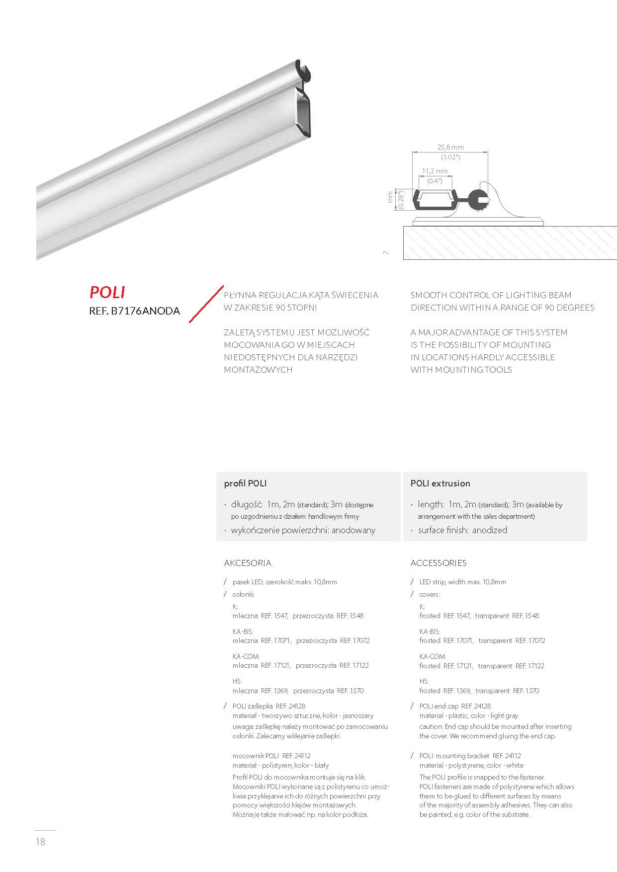 POLI profile | stair-lighting.com, B7176 profile, POLI klus profile, POLI channel, 