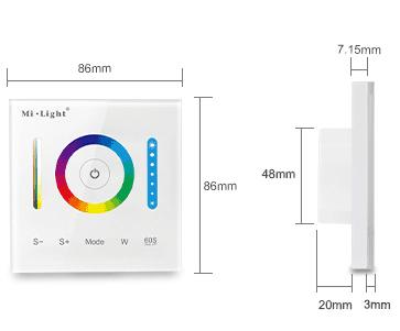 MILIGHT Fernbedienung, Smart Panel Controller (RGB/RGBW/RGB+CCT) - P3, futlight, pilot wifi