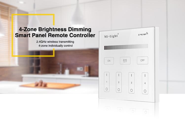 sarcoma Favor can not see MILIGHT - 4-Zone Brightness Dimming Smart Panel Remote Controller - T1