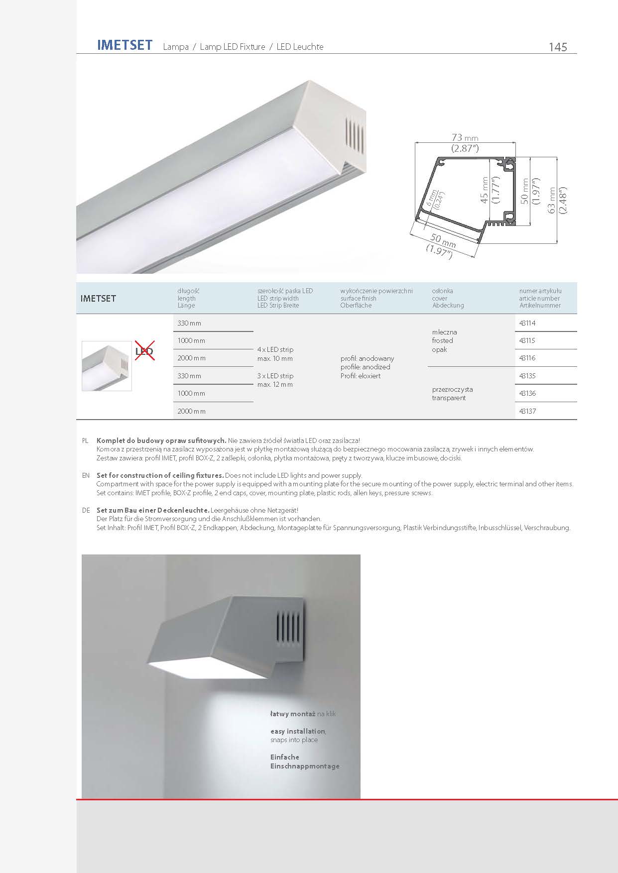 IMET, profile | stair-lighting.com, 18012 profile, IMET klus profile, IMET channel, 