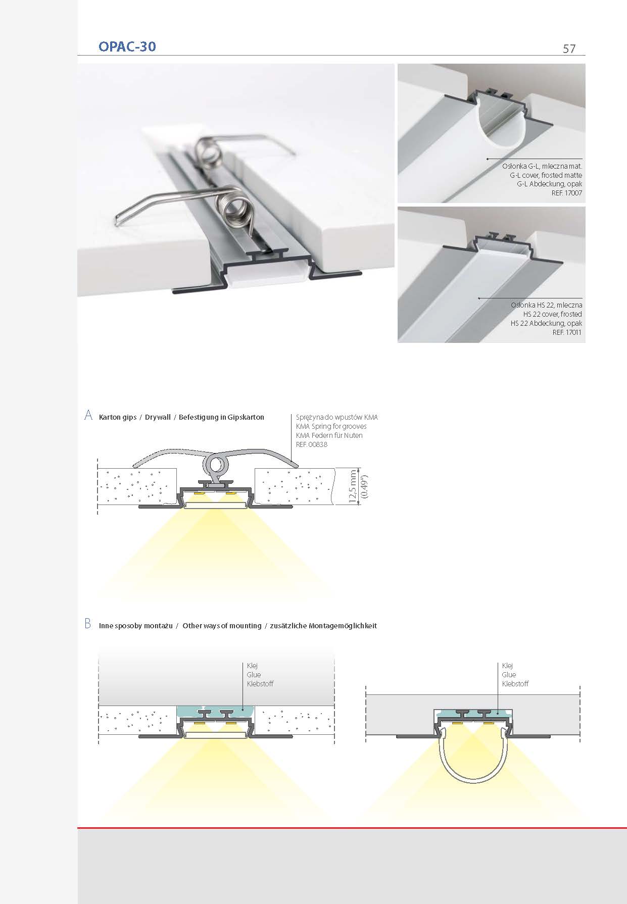 OPAC-30, profile | stair-lighting.com, B6164 profile, OPAC-30 klus profile, OPAC-30 channel, 