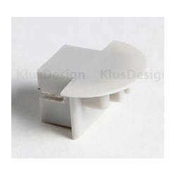 PDS-4-K-MW white End cap, Aesthetically finishing the extrusion