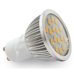LED Bulb - 16 - 5630 SMD - GU10 White warm - 6W - CCD converter - 480lm