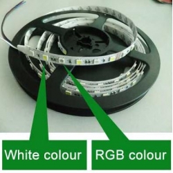 Colored LED strips - RGBW - cold white