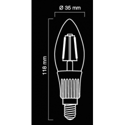 jorden regulere sammensværgelse LED Bulb - Filament - E14 - 230V - 2W - warm white